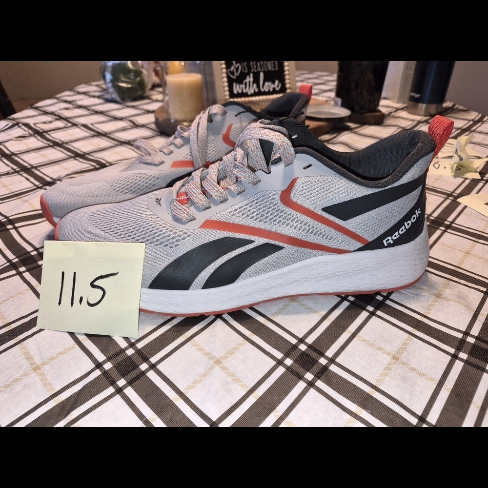 Reebok Gray and Orange Running Shoes